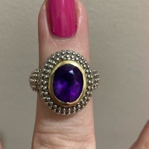 Andrew Meyer Sterling/18kt/Amethyst Ring